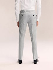 Light Grey Slim Fit Elasticated Waist Motionflex Stretch Smart Trousers - Image 4 of 10