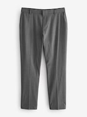 Charcoal Grey Slim Fit Elasticated Waist Motionflex Stretch Smart Trousers - Image 6 of 10