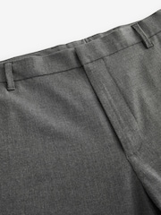 Charcoal Grey Slim Fit Elasticated Waist Motionflex Stretch Smart Trousers - Image 7 of 10