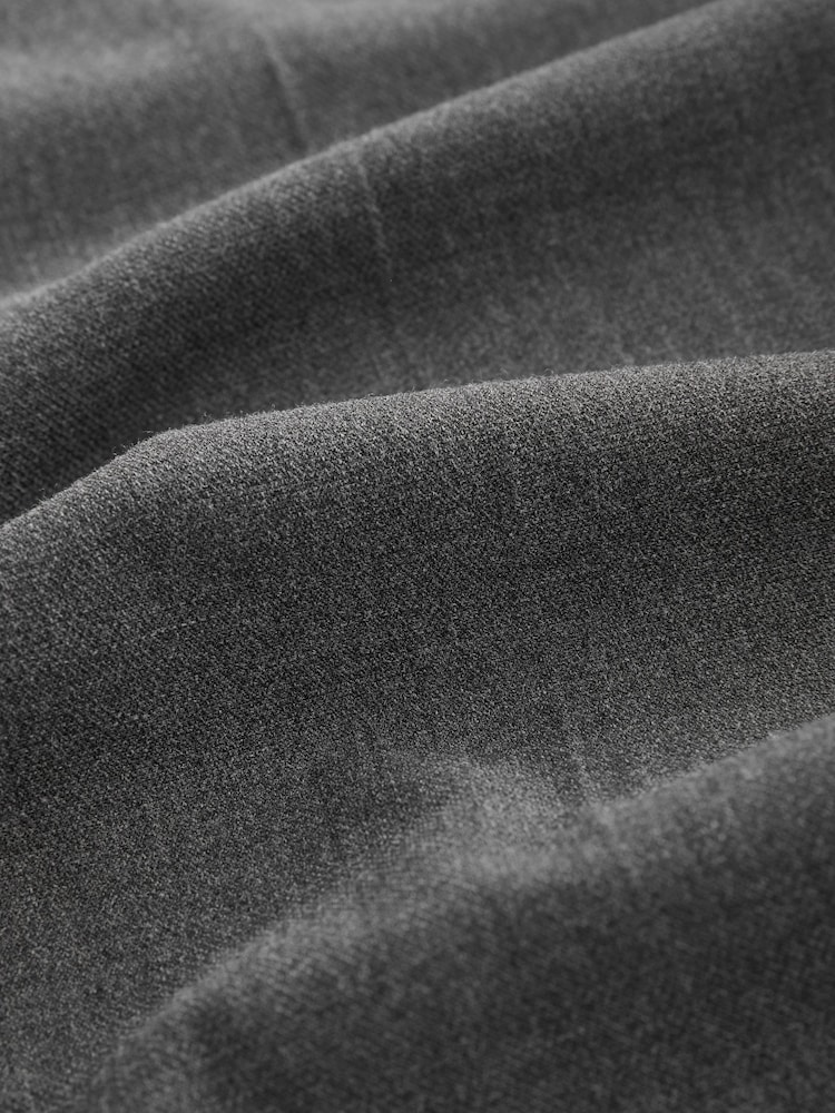 Charcoal Grey Slim Fit Elasticated Waist Motionflex Stretch Smart Trousers - Image 8 of 10