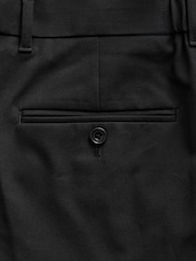 Black Slim Fit Elasticated Waist Motionflex Stretch Smart Trousers - Image 10 of 10