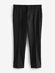 Black Slim Fit Elasticated Waist Motionflex Stretch Smart Trousers - Image 6 of 10