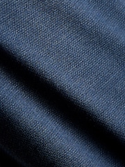 Navy Blue Slim Fit Elasticated Waist Motionflex Stretch Smart Trousers - Image 10 of 10