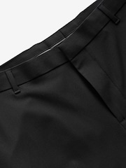 Black Muscle Fit Elasticated Waist Motionflex Stretch Smart Trousers - Image 6 of 8
