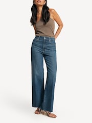 Paige Anessa Raw Hem Wide Leg Jeans - Image 4 of 9