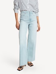 Paige Blue Anessa Raw Hem Wide Leg Jeans - Image 11 of 20