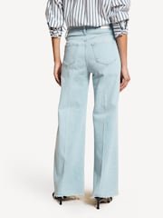 Paige Blue Anessa Raw Hem Wide Leg Jeans - Image 12 of 20