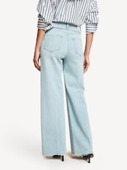 Paige Blue Anessa Raw Hem Wide Leg Jeans - Image 13 of 20