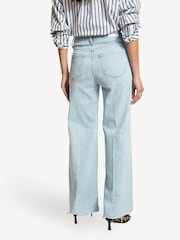 Paige Blue Anessa Raw Hem Wide Leg Jeans - Image 14 of 20