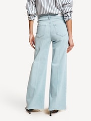 Paige Blue Anessa Raw Hem Wide Leg Jeans - Image 15 of 20