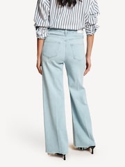 Paige Blue Anessa Raw Hem Wide Leg Jeans - Image 16 of 20