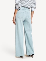 Paige Blue Anessa Raw Hem Wide Leg Jeans - Image 17 of 20