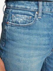 Paige Blue Leenah Ankle Raw Hem Bow Leg Jeans - Image 4 of 6