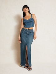 Paige Blue Guilia Denim Strap Top - Image 2 of 4