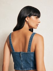 Paige Blue Guilia Denim Strap Top - Image 3 of 4