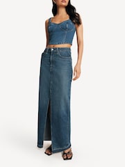 Paige Blue Angela Maxi Skirt W/ Raw Hem - Image 2 of 5