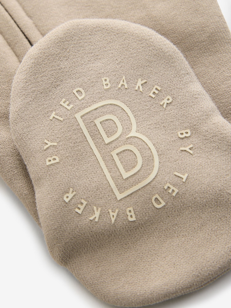 Baker by Ted Baker בצבע אבן, אוברול בסגנון נבחרת ספורט, %100 כותנה - Image 4 of 5