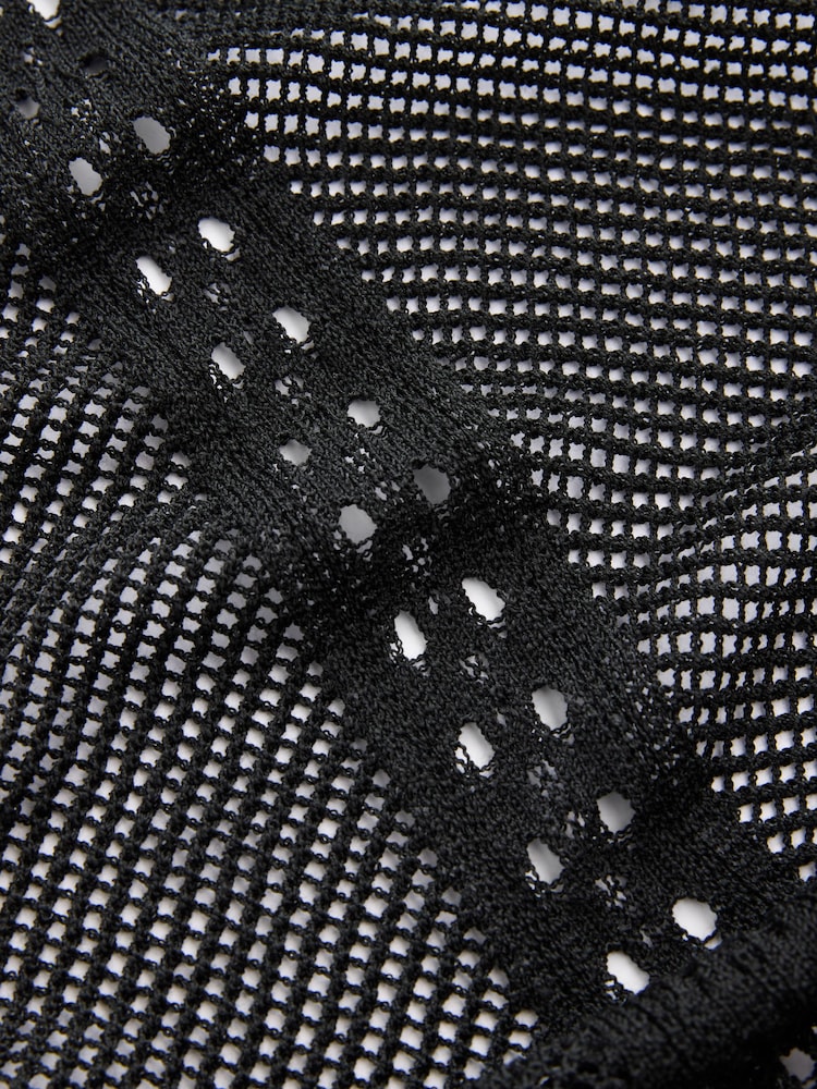 Black Overhead Knitted Maxi Cover-Up - Image 7 of 7