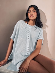 Silver Overhead Knitted Cover-Up - Image 1 of 5