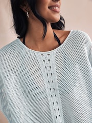 Silver Overhead Knitted Cover-Up - Image 3 of 5