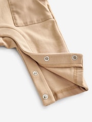 Baker by Ted Baker komplet hlač z naramnicami in polo majice iz 100% bombaža v nevtralni barvi - Slika 6 iz 6