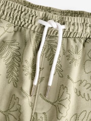 Sage Green Floral Print Dock Shorts - Image 7 of 9