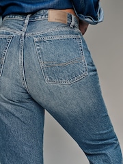 Dark Blue Mom Column Hourglass 100% Cotton Jeans - Image 6 of 8