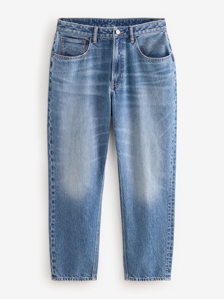 bleu foncé - Mom Column Hourglass 100% Cotton Jeans - Image 7 of 8