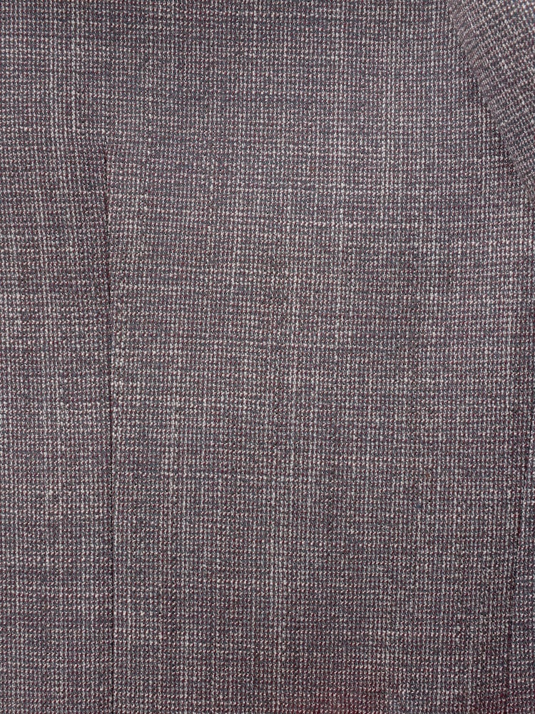 Burgundy Red Regular Fit Trimmed Textured Suit Jacket - Image 8 of 8