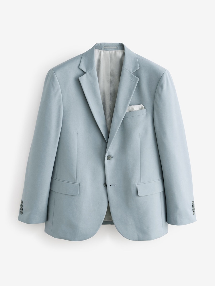 Bleu clair - Coupe sur mesure - Veste de costume texturée - Image 5 of 9