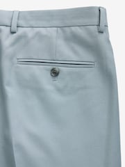 Light Blue Tailored Fit Textured Suit Trousers - Image 10 of 10