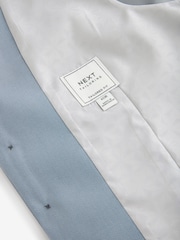 Light Blue Textured Suit Waistcoat - Image 13 of 13
