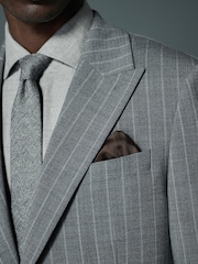 Grey Tailored Fit Wool Blend Stripe Jacket - Image 5 of 9
