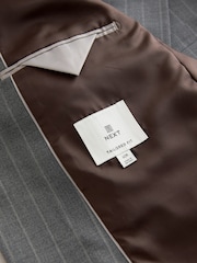 Grey Tailored Fit Wool Blend Stripe Jacket - Image 8 of 9