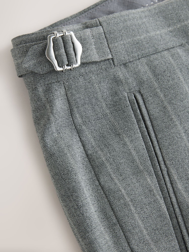 Grey Tailored Fit Wool Blend Stripe Trousers - Image 9 of 9 Grey Tailored Fit Wool Blend Stripe Trousers - Image 9 of 9