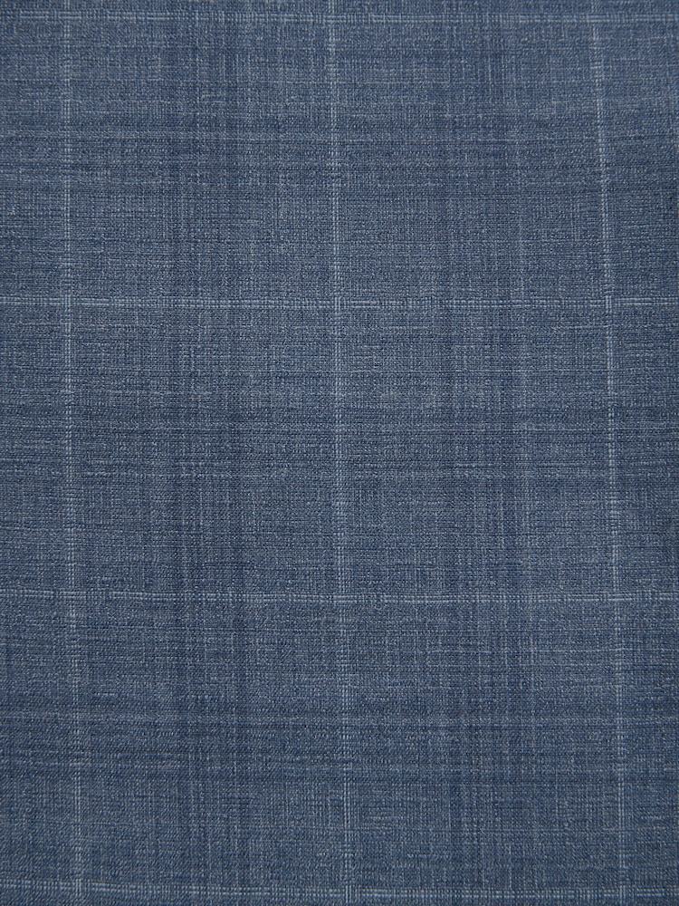 Blau - Tailored Fit Wool Blend Check Jacket - Image 10 of 10