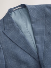 Blau - Tailored Fit Wool Blend Check Jacket - Image 6 of 10