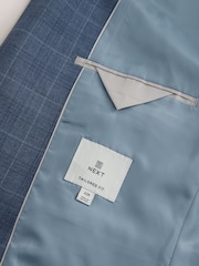 Blau - Tailored Fit Wool Blend Check Jacket - Image 7 of 10
