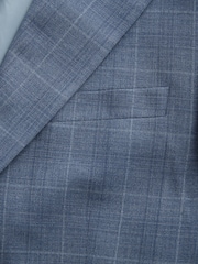 Blau - Tailored Fit Wool Blend Check Jacket - Image 9 of 10