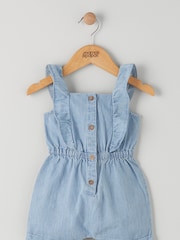 Mamas & Papas Chambray Blue 100% Cotton Playsuit - Image 3 of 3