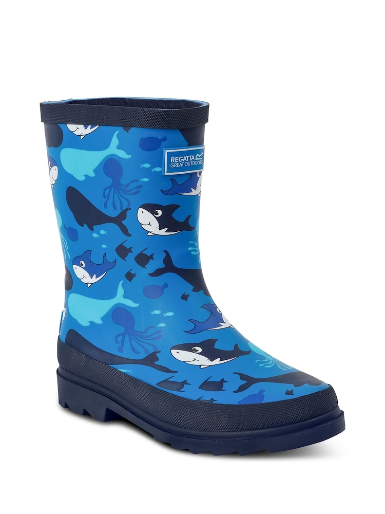 Regatta Blue Junior Mudplay II Wellies - Image 2 of 6 Regatta Blue Junior Mudplay II Wellies - Image 2 of 6