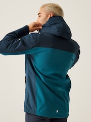 Regatta Blue/Green Birchdale Waterproof Hooded Jacket - Image 2 of 8