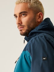 Regatta Blue/Green Birchdale Waterproof Hooded Jacket - Image 5 of 8