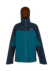 Regatta Blue/Green Birchdale Waterproof Hooded Jacket - Image 7 of 8