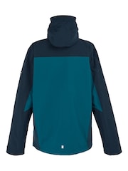 Regatta Blue/Green Birchdale Waterproof Hooded Jacket - Image 8 of 8