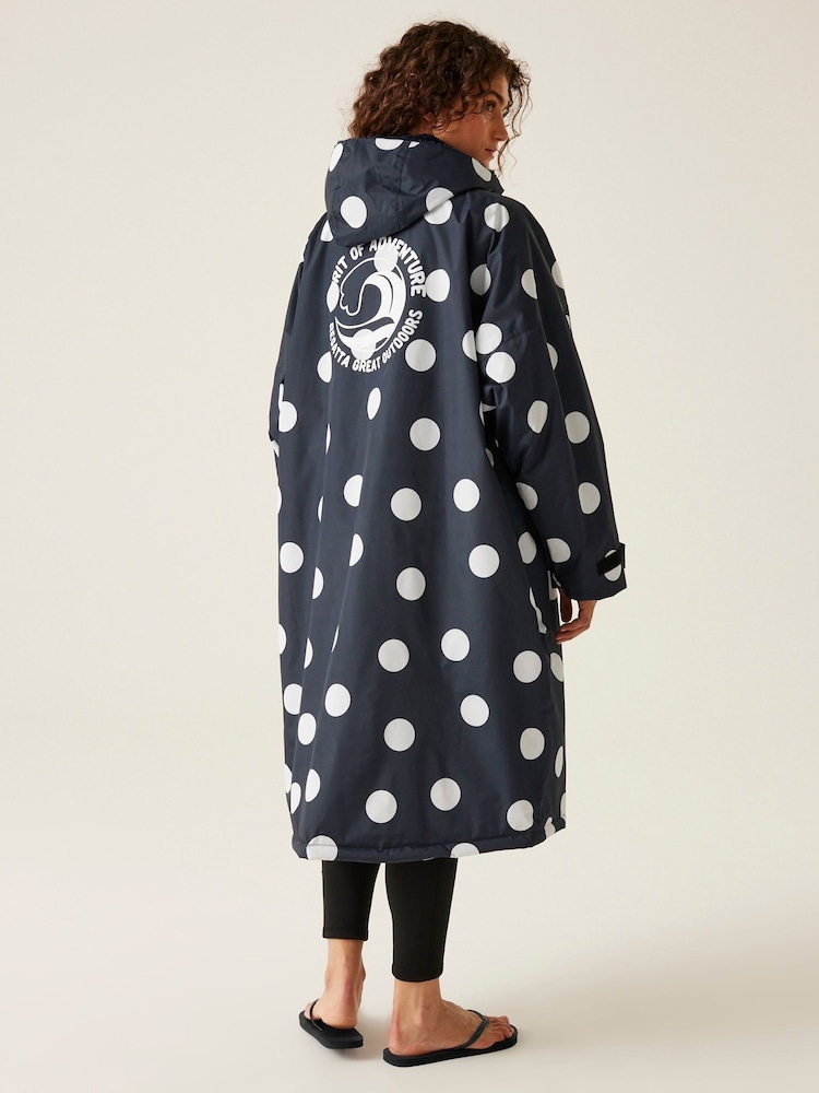 Regatta Blue White Adult Waterproof Changing Robe - Image 3 of 8