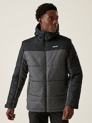 Regatta Black Shower Resistant Mens Nevado VII Insulated Padded Jacket - Image 1 of 8