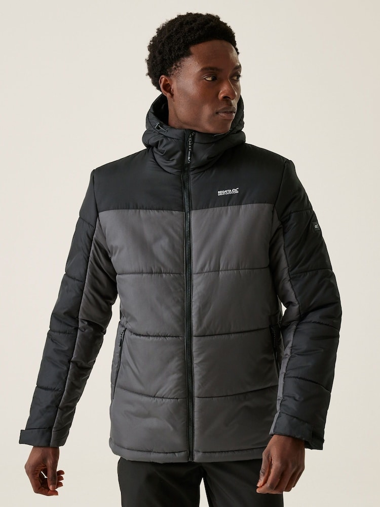 Regatta Black Shower Resistant Mens Nevado VII Insulated Padded Jacket - Image 1 of 8