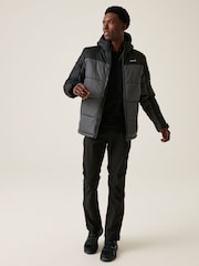 Regatta Black Shower Resistant Mens Nevado VII Insulated Padded Jacket - Image 3 of 8