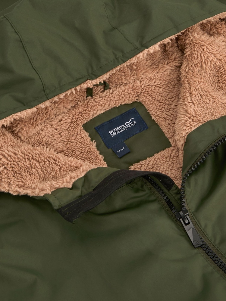 Regatta Green Oversized Waterproof Borg-Fleece Lined Changing Robe - Image 12 of 12